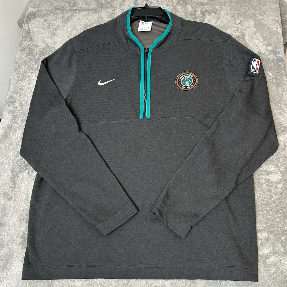 Nike Washington Wizards Half Zip Pullover Men's Sz XL Gray City‎ Edition Dri-Fit